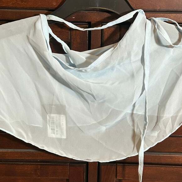 Theatricals Light Blue Chiffon Sheer Ballet Wrap Skirt OSFA - Picture 2 of 4